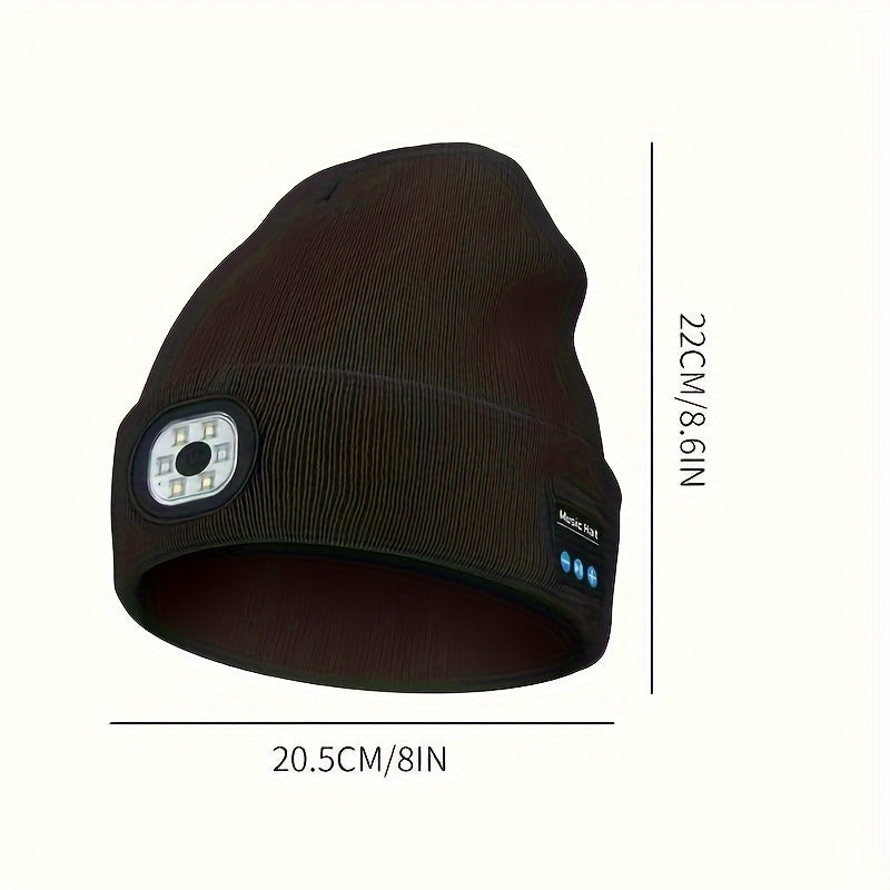 Bluetooth šildanti kepurė su LED apšvietimu