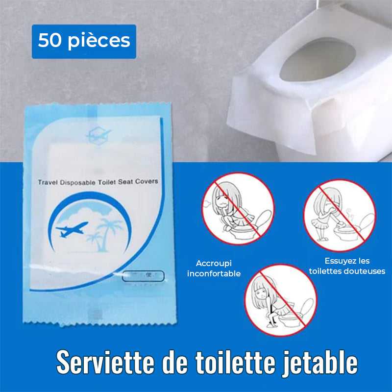 Vienkartiniai tualeto sėdynės užtiesalai (50 vnt.)