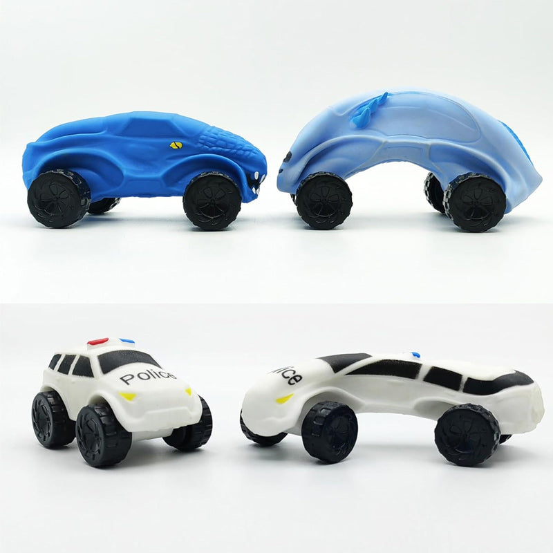 Formą keičiantis žaislinis automobilis