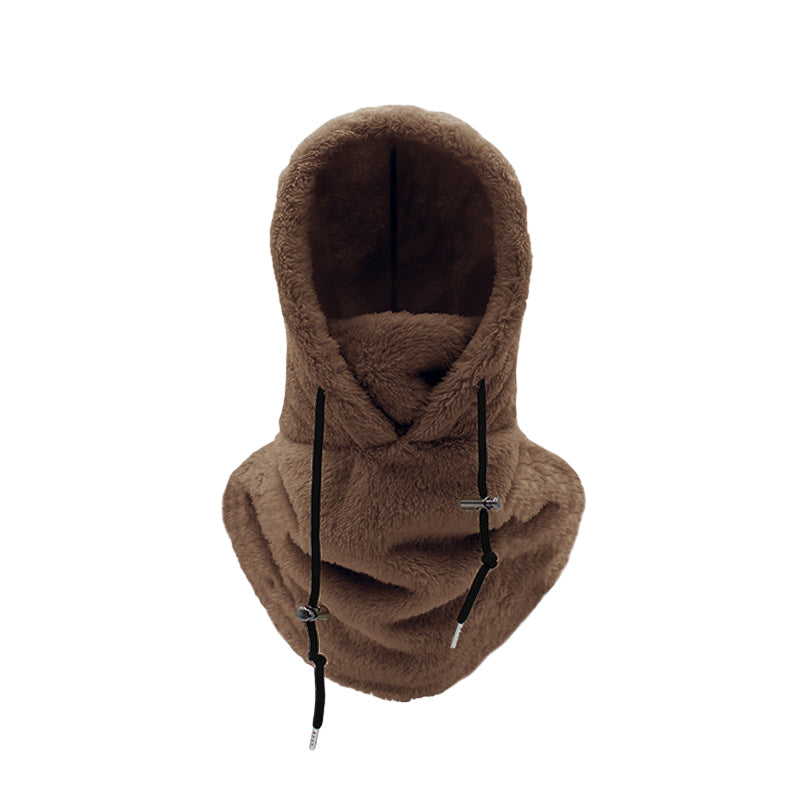 Šilta Sherpa Hood kepurė su šaliku žiemai