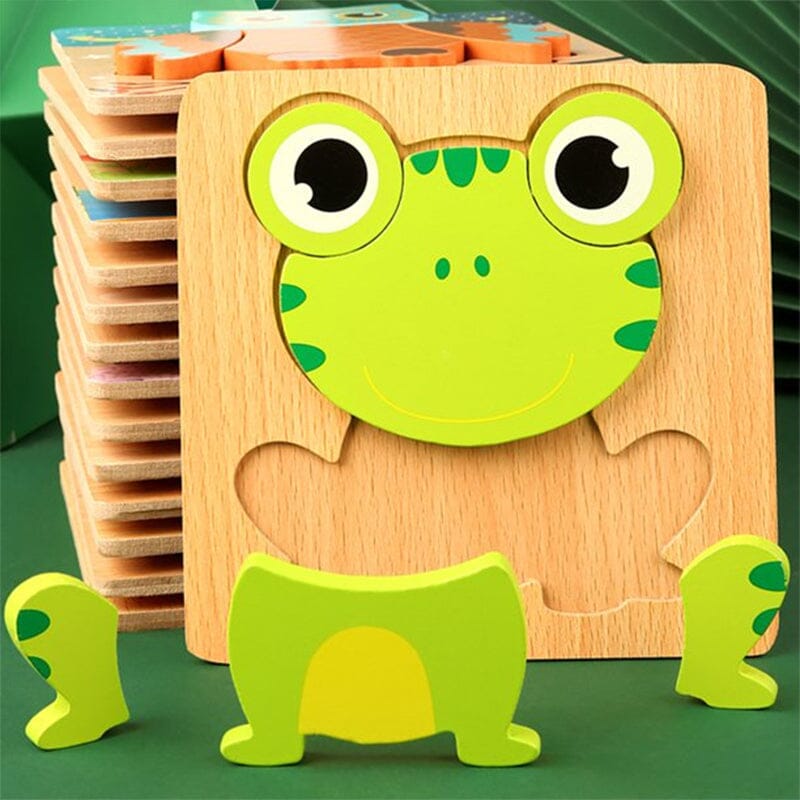 3D animacinių gyvūnų dėlionė