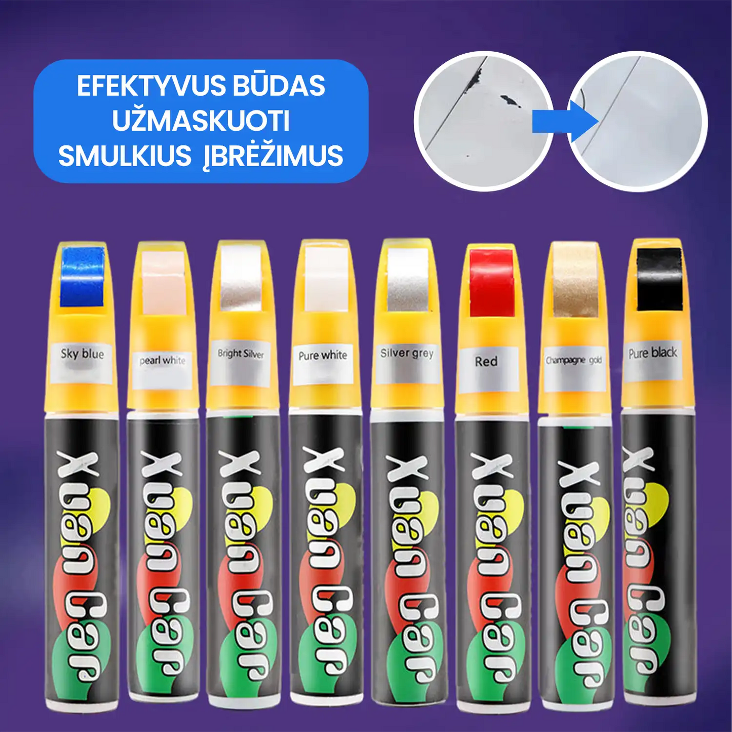 Automobilių įbrėžimų maskuoklis