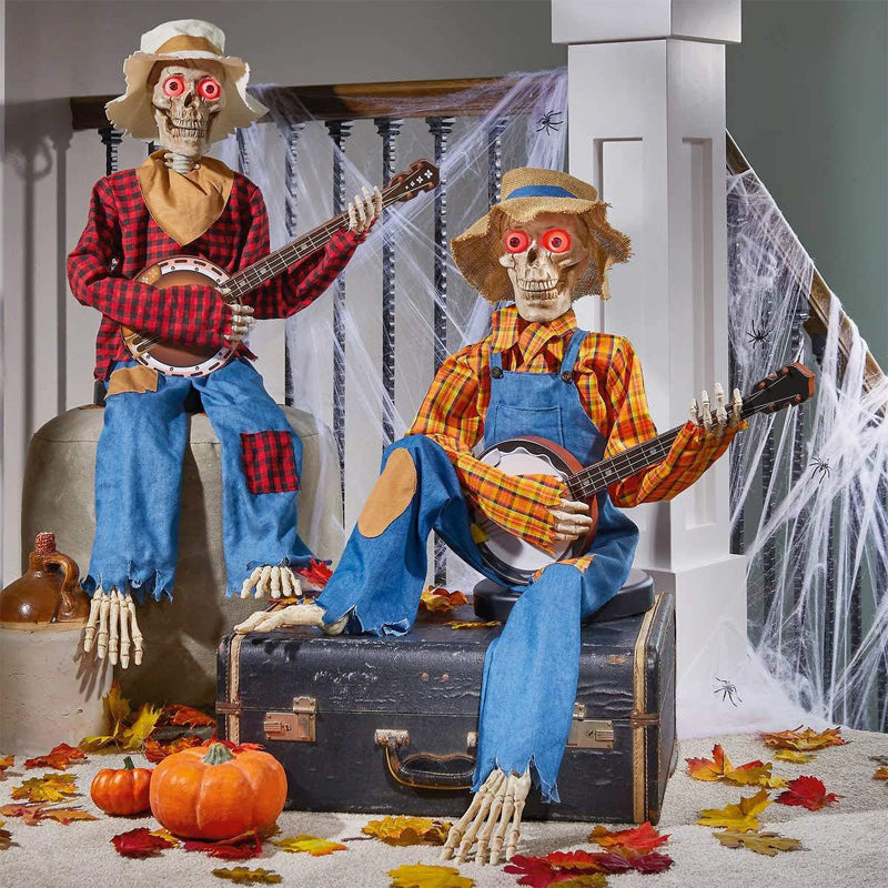 Animaciniai Banjo grojantys skeletai