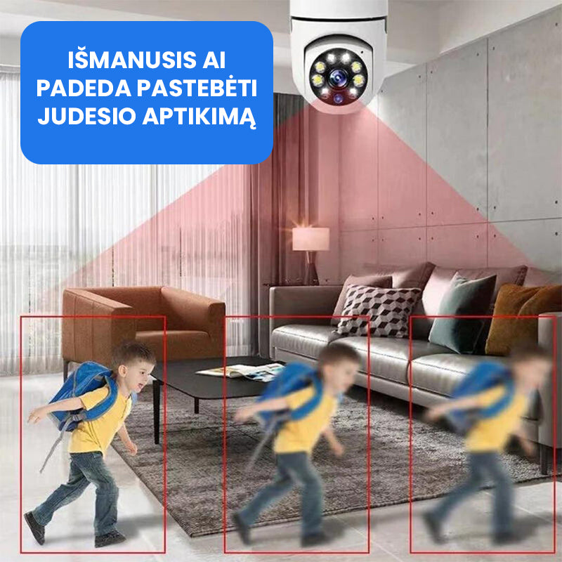 BrightEye™ - Belaidė WiFi vaizdo kamera-lempa