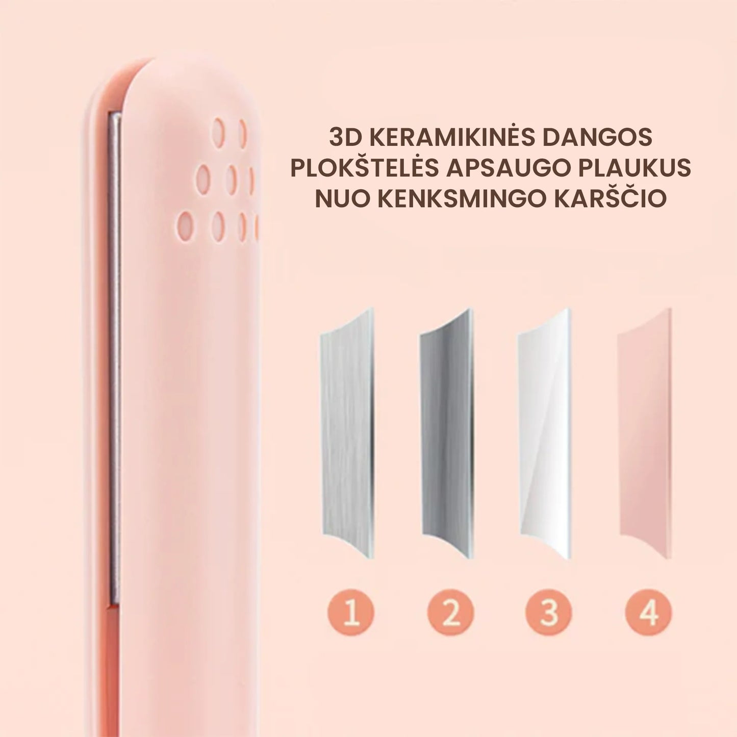 Curl2Go™ - Belaidės plaukų garbanojimo ir tiesinimo žnyplės