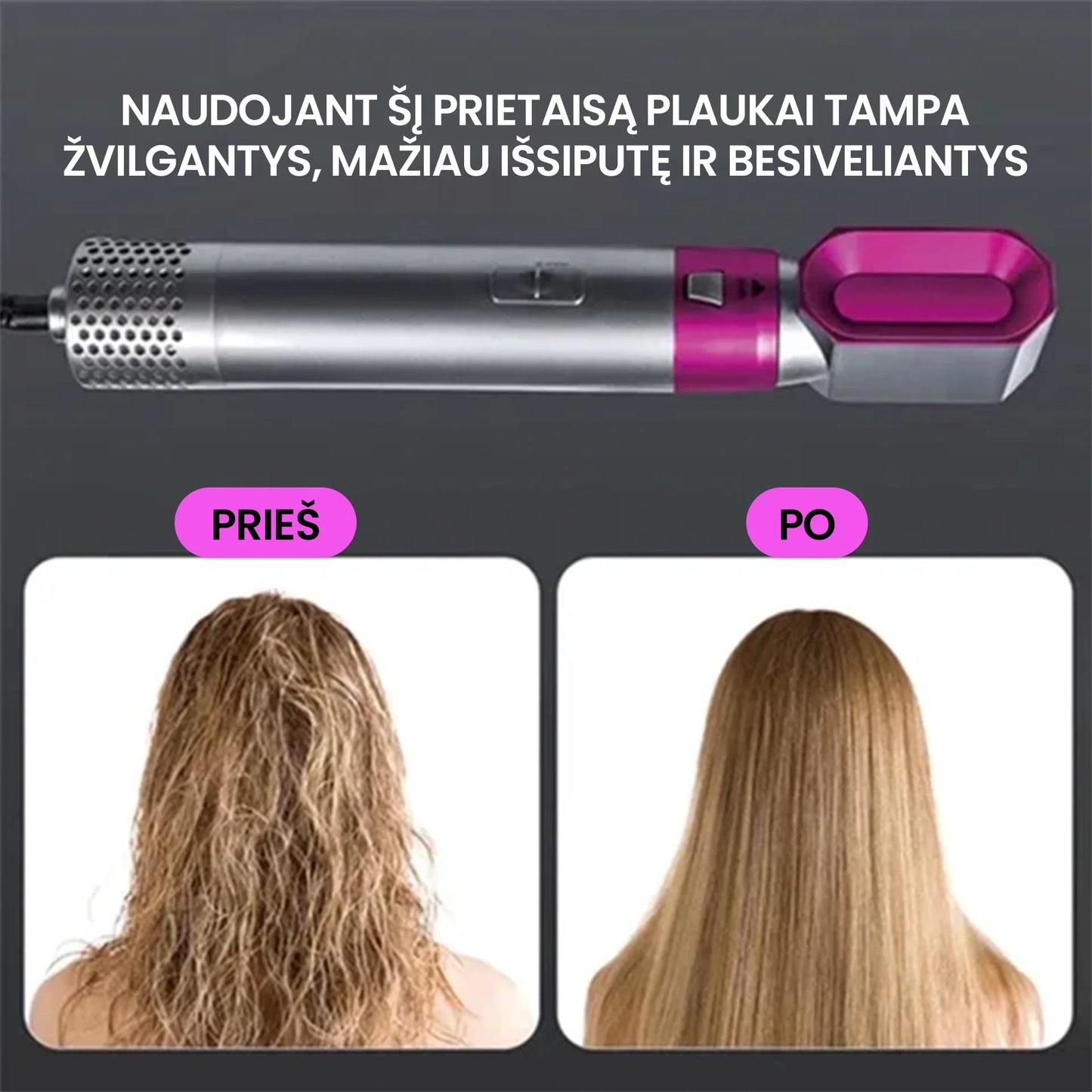 UrbanDryer™ - 5in1 plaukų formavimo šukos