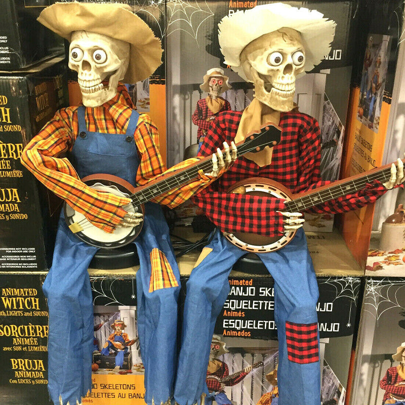 Animaciniai Banjo grojantys skeletai