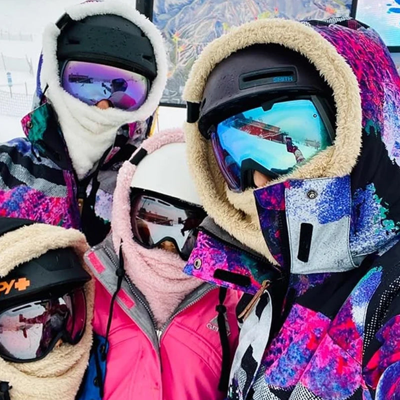 Šilta Sherpa Hood kepurė su šaliku žiemai