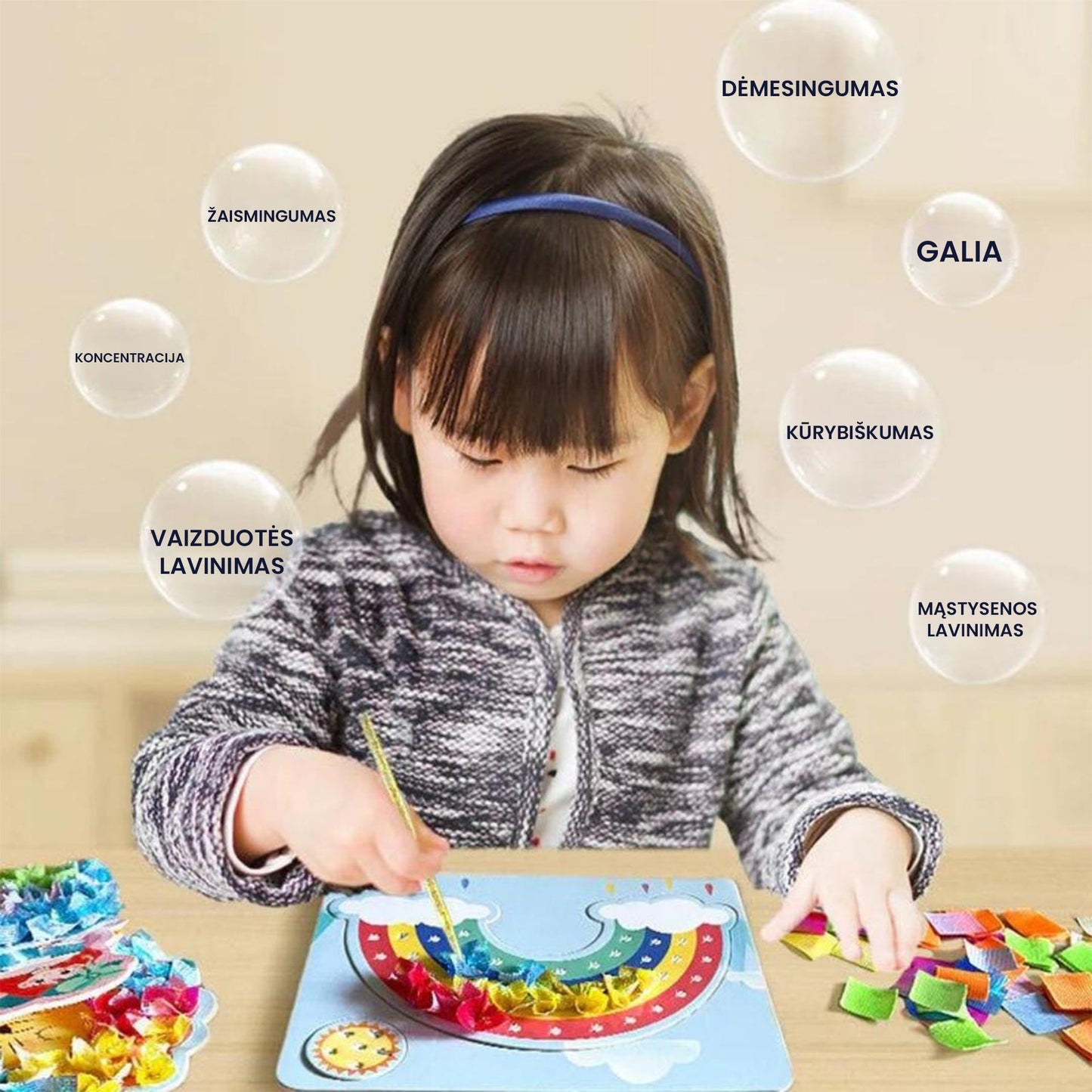 KiddieArt™ - Kūrybiškumą lavinantis rinkinys vaikams