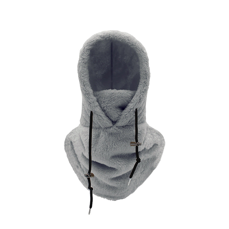 Šilta Sherpa Hood kepurė su šaliku žiemai
