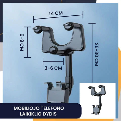Reguliuojamas mobiliojo telefono laikiklis