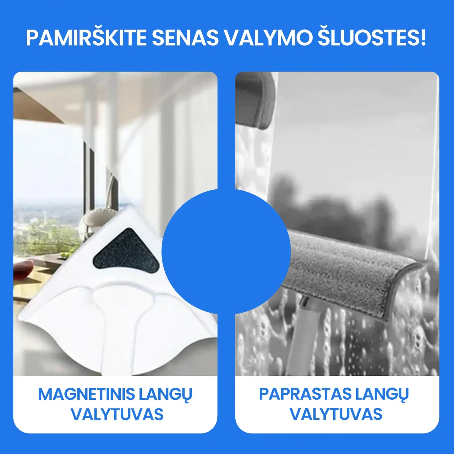 Magnetinis langų valytuvas