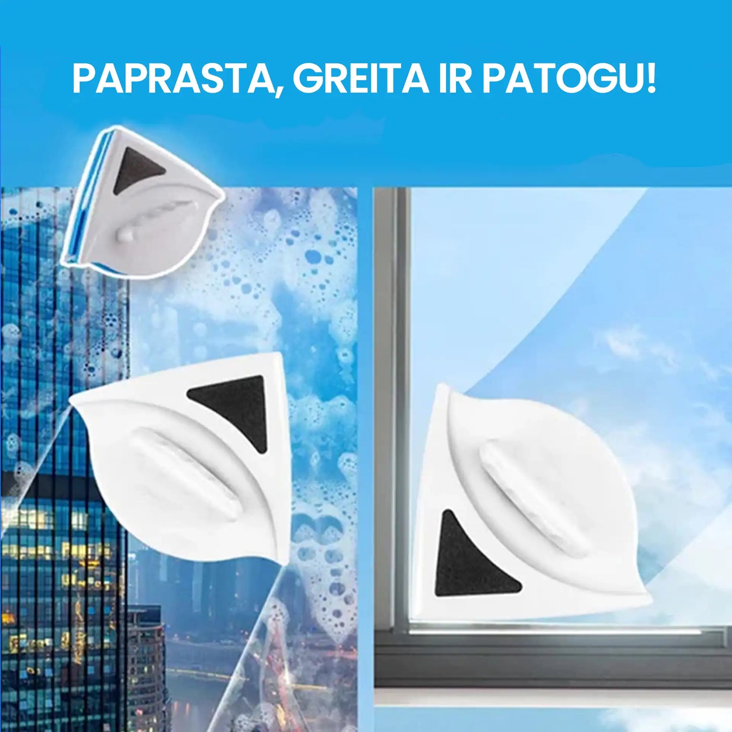 Magnetinis langų valytuvas