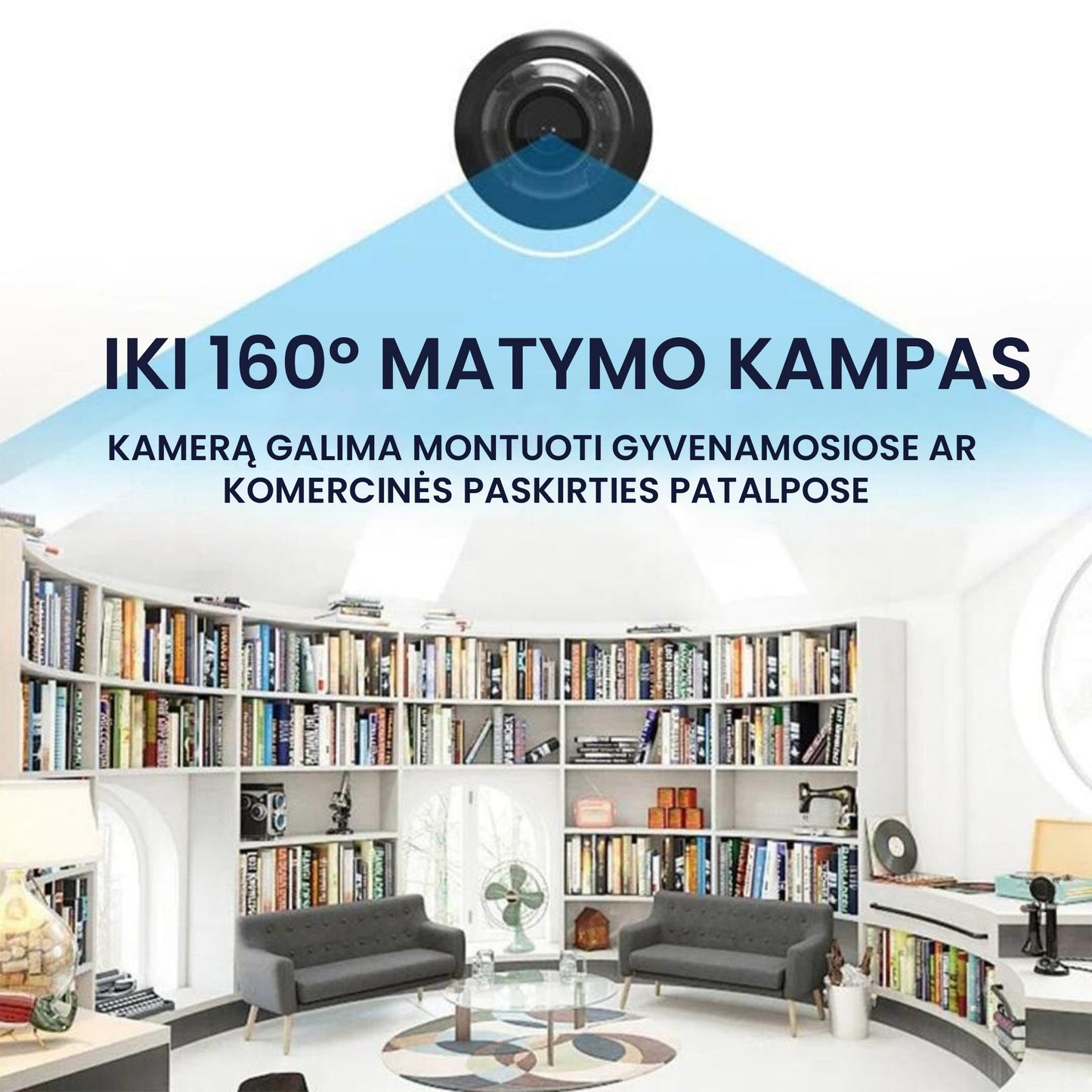 WifiCam™- mini belaidė vaizdo stebėjimo kamera