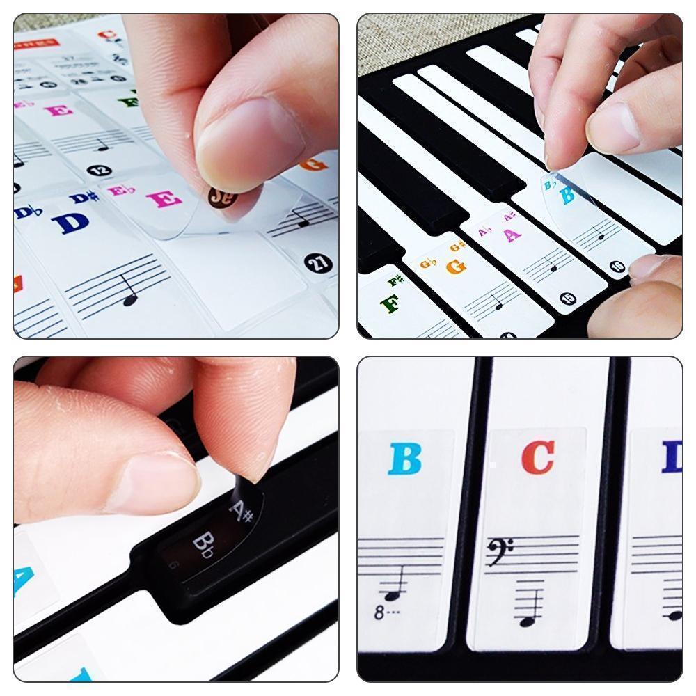 Pianino lipdukai mokymuisi