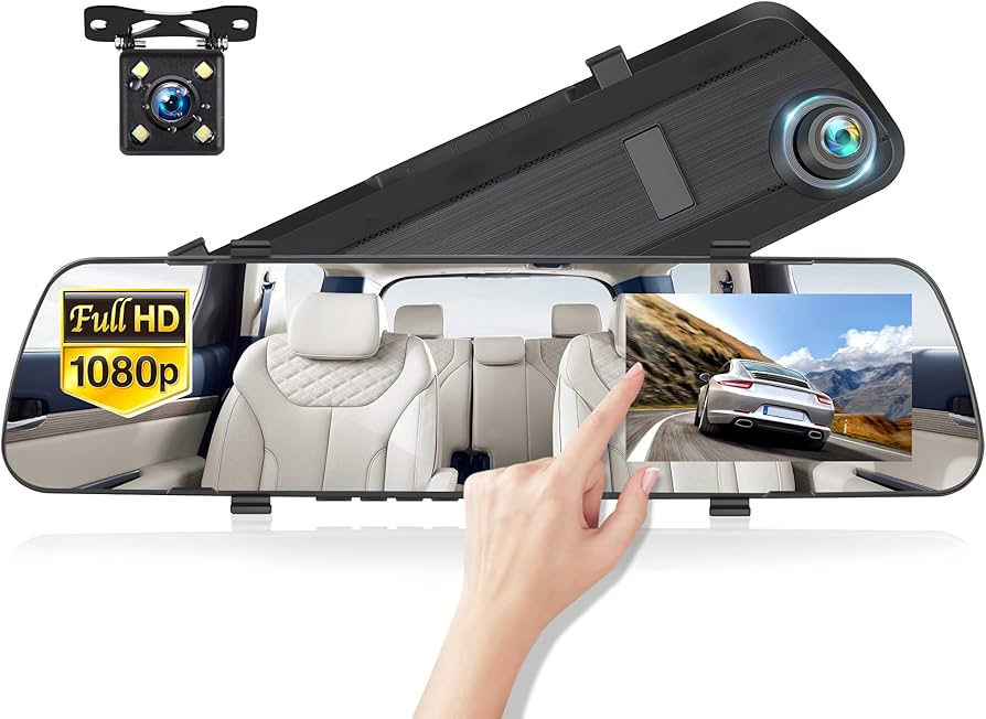 HD automobilinis registratorius su liečiamu ekranu