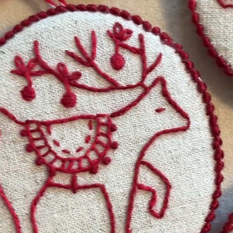 Kalėdinių dekoracijų siuvinėjimo rinkinys
