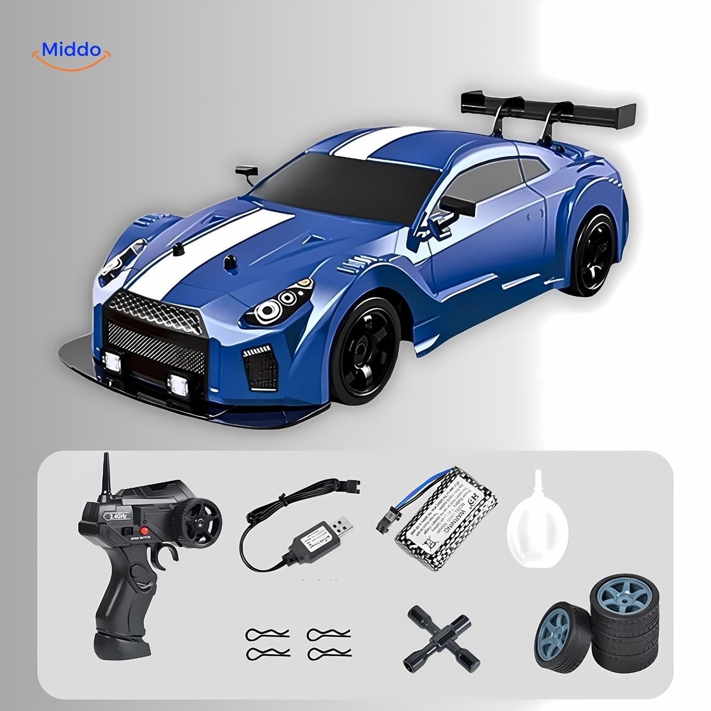 DriftMaster™ GTR | 4WD Drift RC žaislinis automobilis 🚗💨