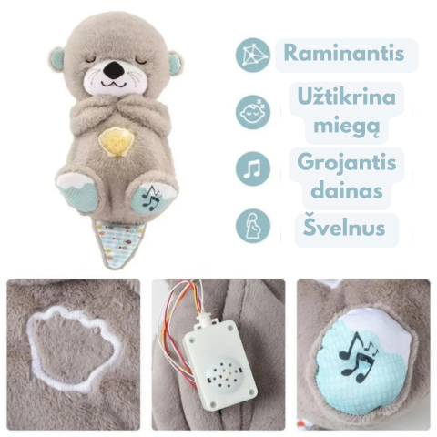 Atpalaiduojantis kvėpuojantis meškinas-migdukas