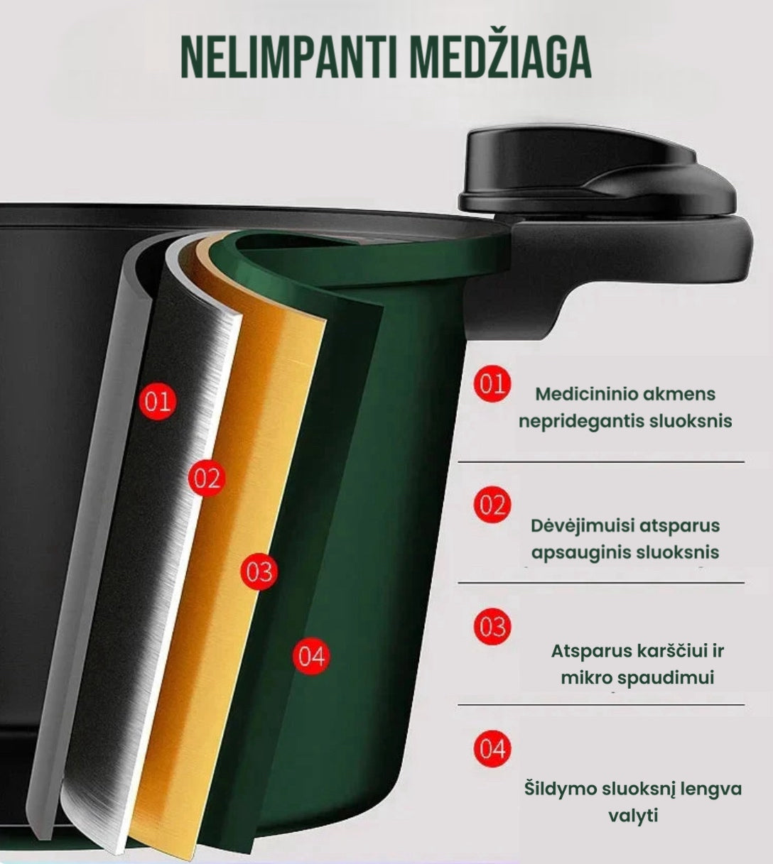 Mikro slėginė viryklė greitam ir sveikam virimui