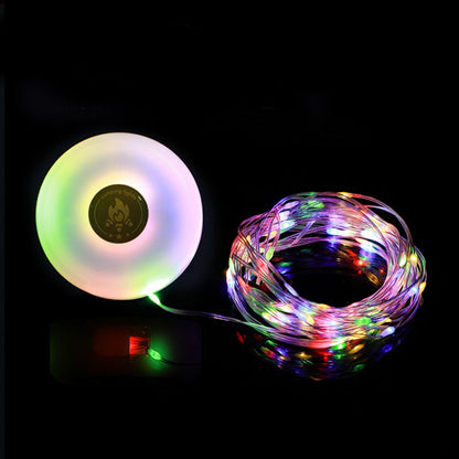 LED girliandos valdymo mygtukai iš arti