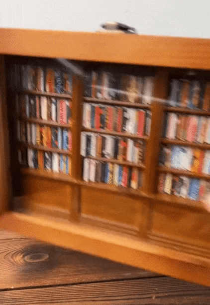 Antistresinė knygų dėliojimo lentyna