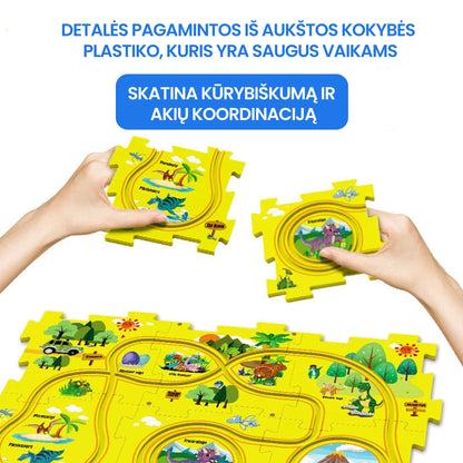 Elektrinė automobilių trasa vaikams – šoninis vaizdas