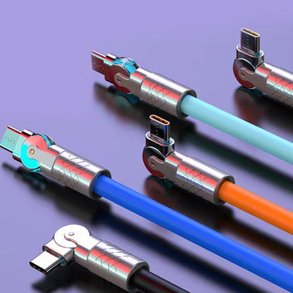 Besisukantis USB įkrovimo kabelis – konstrukcija iš arti