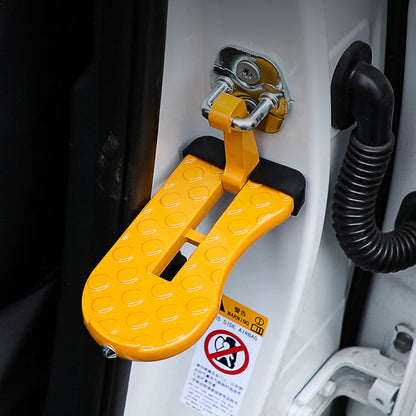 Automobilio durelių pakabinamas laiptelis - geltonas laiptelis prie durelių