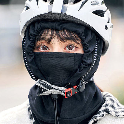 Kepurė-gobtuvas su veido ir kaklo danga – juoda danga po motociklo šalmu