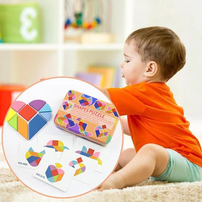 Lavinanti "Montessori" dėlionė – figūrų išdėstymas