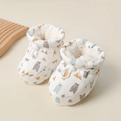 Šilti kūdikių batukai su kailiuku – šoninis vaizdas, 12cm (6-12men.) variantas