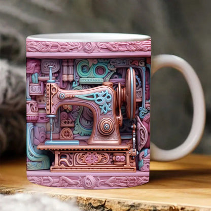 3D puodelis siuvėjoms – vaizdas iš viršaus, B