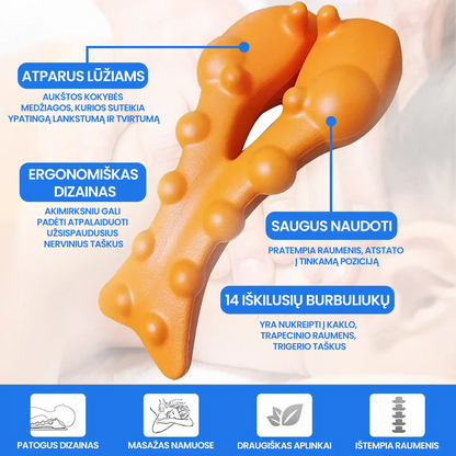 FlexiTrap™ - Kaklo ir nugaros masažuoklis – priekinė pusė