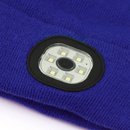 Bluetooth kepurė su LED žibintu – nuimamas keturių diodų žibintas