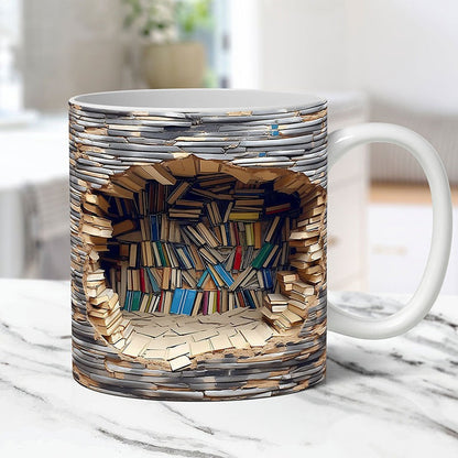 3D puodelis - biblioteka – vaizdas iš viršaus, B