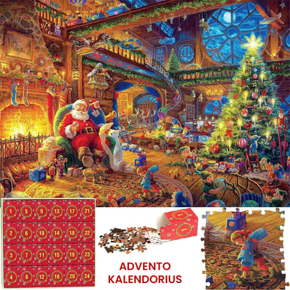 Advento kalendorius - dėlionė "Kalėdų senelio rojus" – konstrukcijos detalė