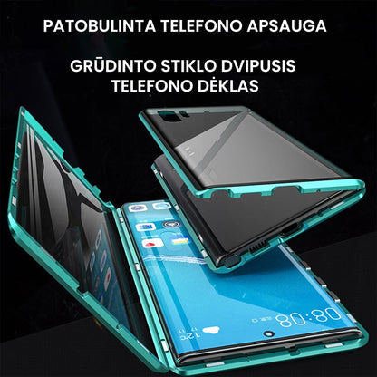 Grūdinto stiklo dvipusis telefono dėklas (Samsung modeliui) – priekinė pusė, note10