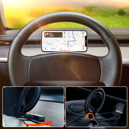 Magnetinis mobiliojo telefono laikiklis – žiedinis telefono laikiklis automobilyje, veikimo schemoje