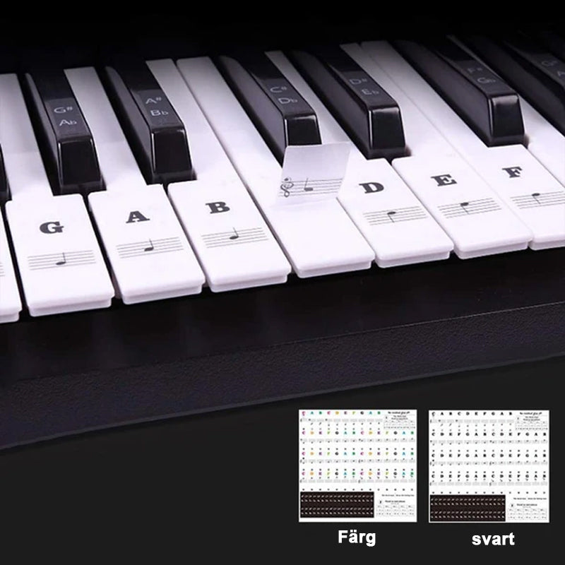 Pianino lipdukai mokymuisi