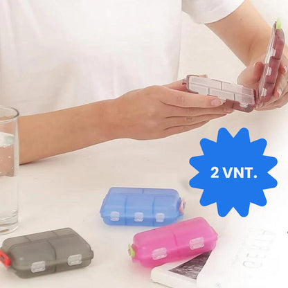 TravelMed™ - nešiojama tablečių dėžutė (2 vnt.) – priekinė pusė