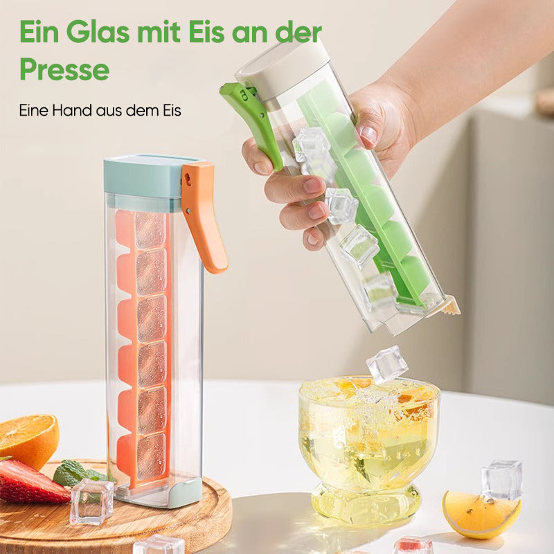 Uždaras ledo kubelių šaldymo dėklas