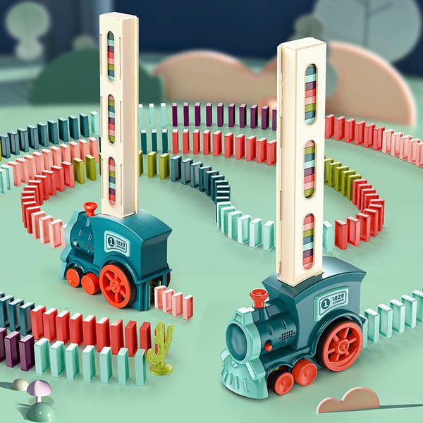 Traukinukas dėliojantis "Domino" kaladėles – bendras gaminio vaizdas