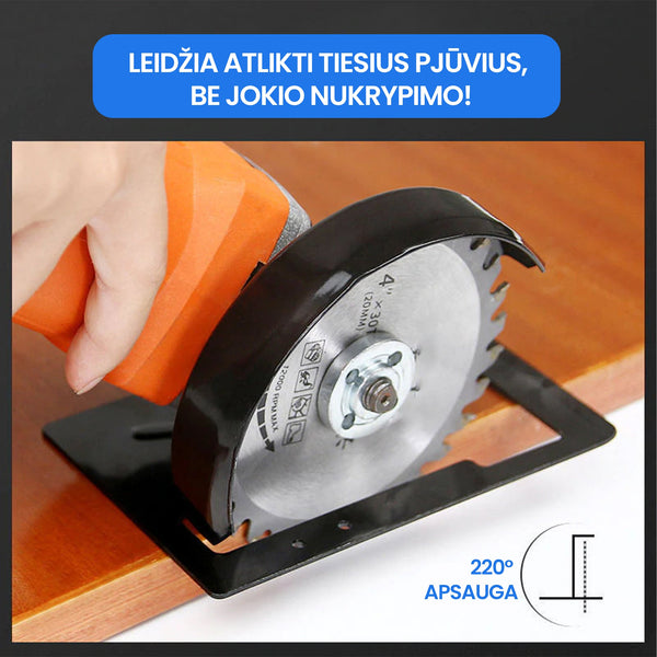 Reguliuojamas kampinio šlifuoklio laikiklis – bendras vaizdas