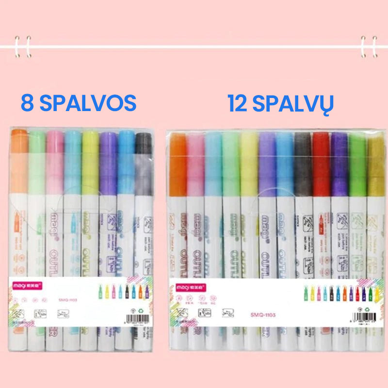 Dvispalviai blizgantys rašikliai