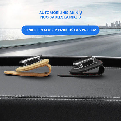 Automobilinis akinių nuo saulės laikiklis – šoninis vaizdas, Raudona