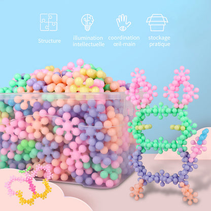 Plum Blossom™ - kūrybinis konstruktorius vaikams – detalė stambiu planu, 100 vnt.