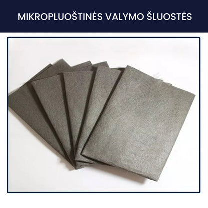 Mikropluoštinės valymo šluostės (20vnt.) – detalė stambiu planu