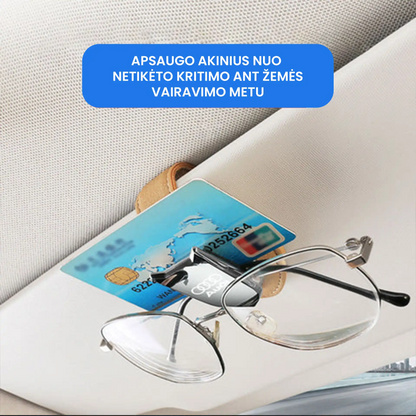 Automobilinis akinių nuo saulės laikiklis – priekinė pusė, Smėlio