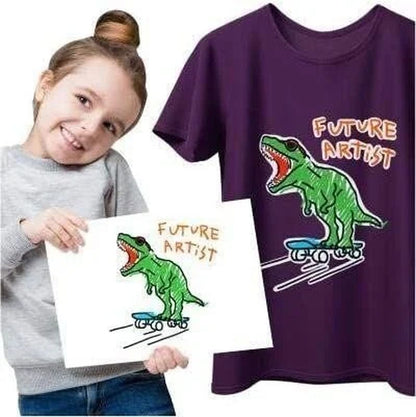 Vaikiški marškinėliai su dinozauro aplikacija